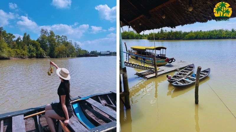 Chèo xuồng và ngắm khung cảnh thanh bình 