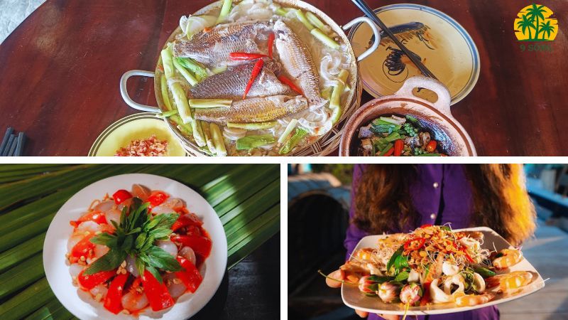Những món ăn ở KDL 9 SÔNG