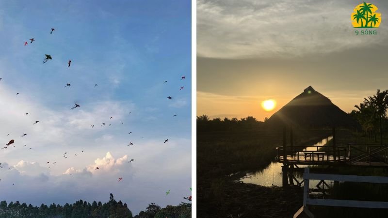 Hoạt động thả diều tại 9 SÔNG Farm